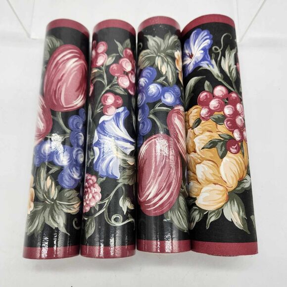 Foremost Wallpaper Border Black Floral 4 Rolls (1 opened) 268218 Pink Purple - Picture 2 of 8